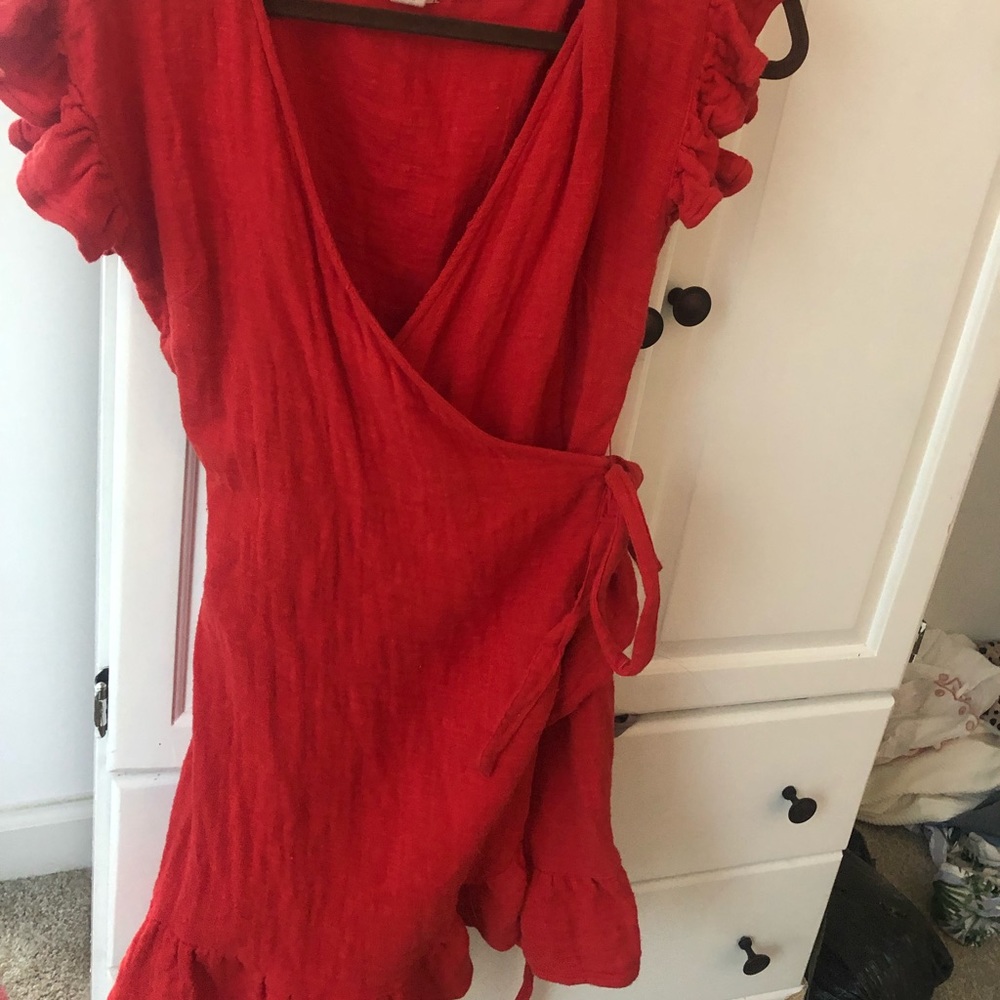 Billabong, Wrapped Red Mini Dress